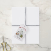 Winter Woodland Forest Vrolijk Kerstfeest Cadeaulabel (Met Touw)