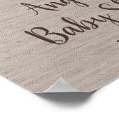 Winter Woodland Fox Baby shower Welkom Poster (Hoek)