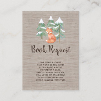Winter Woodland Fox Book Request Insert Informatiekaartje