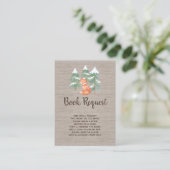 Winter Woodland Fox Book Request Insert Informatiekaartje (Staand voorkant)