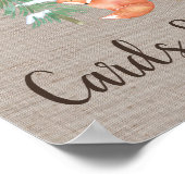 Winter Woodland Fox Kaarten en Gifts Sign Poster (Hoek)