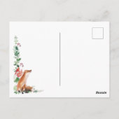 Winter Woodland Fox Kerstnieuwjaar Briefkaart (Achterkant)