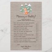 Winter Woodland Fox mammie of Dad Game Flyer (Voorkant)