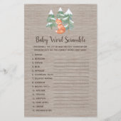 Winter Woodland Fox mammie of Dad Game Flyer (Achterkant)