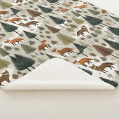 Winter Woodland Fox Sherpa Deken (3/4)