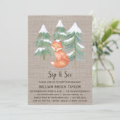 Winter Woodland Fox Sip en Zie Kaart (Staand voorkant)