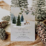 Winter Woodland Genderneutraal Baby shower Kaart<br><div class="desc">Winter Woodland Gender Neutral Baby shower Invitation. Ontworpen met een waterverf sneeuwscène. Klik personaliseren om al tekst uit te geven. Overeenkomende items in ons Cava Party-ontwerp van de winkel.</div>