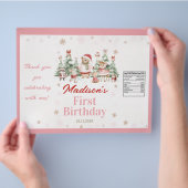 Winter Woodland Girl Birthday Chip Bag Wrapper Flyer (Hand)