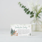 Winter Woodland Green Truck Boeken voor Baby Informatiekaartje (Staand voorkant)