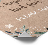 Winter Woodland Greenery Baby shower Favor Poster (Hoek)