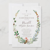 Winter Woodland Greenery Confirmation Kaart (Voorkant)