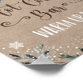 Winter Woodland Greenery Hot Cocoa Bar Sign Poster (Hoek)