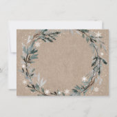 Winter Woodland groen Baby shower dank u Bedankkaart (Achterkant)