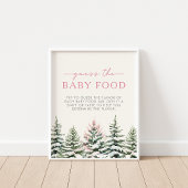 Winter Woodland Guess het bord van het Baby-voedse Poster