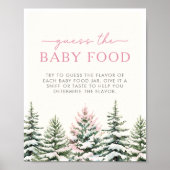 Winter Woodland Guess het bord van het Baby-voedse Poster (Voorkant)