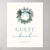 Winter Woodland Guest Book Sign Poster (Voorkant)