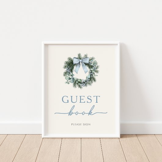 Winter Woodland Guest Book Sign Poster