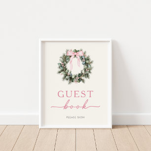 Winter Woodland Guest Book Sign Poster
