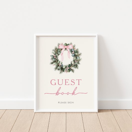 Winter Woodland Guest Book Sign Poster