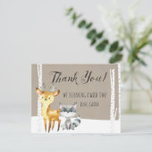 Winter Woodland - Hartelijk dank Bedankkaart (Staand voorkant)