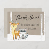 Winter Woodland - Hartelijk dank Bedankkaart (Voorkant / Achterkant)
