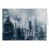 Winter Woodland Holiday Weddenschap Hartelijk dank (Voorkant Horizontaal)