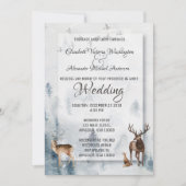Winter Woodland Holiday Weddenschap Kaart (Voorkant)