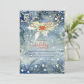 Winter Woodland Kerstfeestdag Kaart (Staand voorkant)