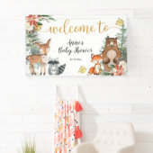 Winter Woodland KerstFloral Baby shower Spandoek (Insitu)