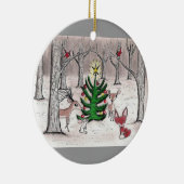 Winter Woodland Kerstmis - Ornament (Rechts)