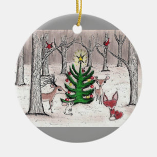 Winter Woodland Kerstmis - Ornament