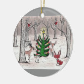 Winter Woodland Kerstmis - Ornament (Links)