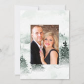 Winter Woodland Kerstmis Rustic Weddenfoto Kaart (Achterkant)