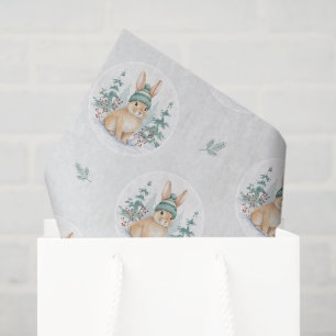 Winter Woodland Konijn Baby Shower Tissuepapier