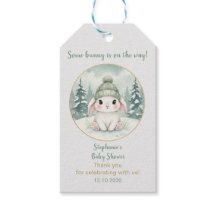 Winter Woodland Konijn Geslacht Neutrale Baby Show