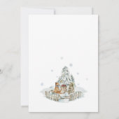 Winter Woodland Leuke Dieren Baby shower Kaart (Achterkant)