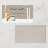 Winter Woodland - Luier Raffle Kaart (Voorkant / Achterkant)