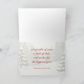 Winter Woodland Merry Christmas Forest Animals Feestdagen Kaart (Binnen)