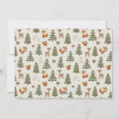 Winter Woodland Merry Christmas Forest Animals Feestdagenkaart (Achterkant)