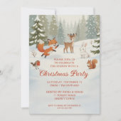 Winter Woodland Merry Christmas Forest Animals Kaart (Voorkant)