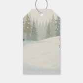 Winter Woodland Merry Christmas Forest Fox Cadeaulabel (Achterkant)