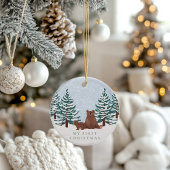 Winter Woodland Mijn eerste kerstfoto Keepsake Keramisch Ornament