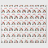 Winter Woodland Mushrooms Vrolijk Kerstfeest Cadeaupapier (Vlak)