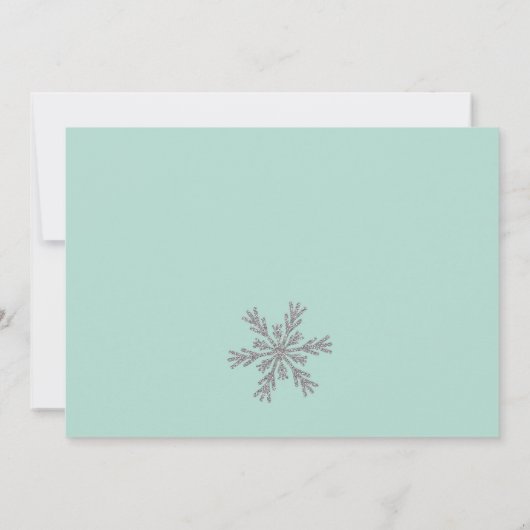 Winter Woodland Onderland Verjaardagsuitnodiging Kaart (Achterkant)