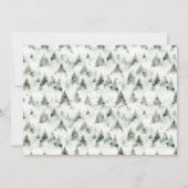 Winter Woodland Onederland 1e verjaardag Kaart (Achterkant)