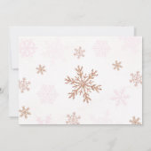 Winter Woodland Onederland Girl Birthday Photo Kaart (Achterkant)