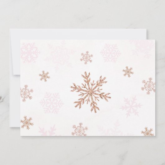 Winter Woodland Onederland Girl Birthday Photo Kaart (Achterkant)