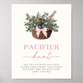 Winter Woodland Pacifier Hunt Spelbord Poster (Voorkant)