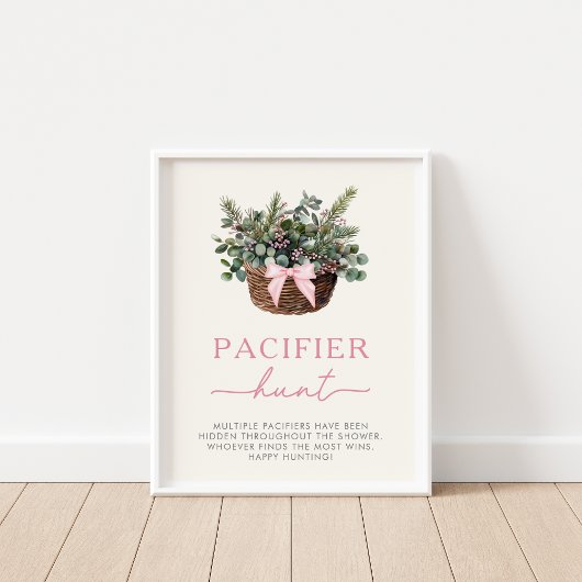 Winter Woodland Pacifier Hunt Spelbord Poster