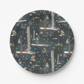 Winter Woodland Papieren Bordje (Voorkant)